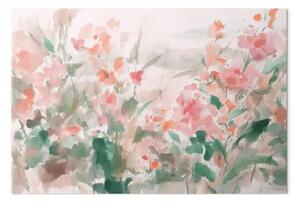 Quadro moderno Fiori selvatici: una composizione astratta e pittorica dai toni caldi