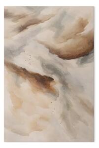 Quadro su tela Astrazione beige - transizioni di colore libere in tonalità terrose