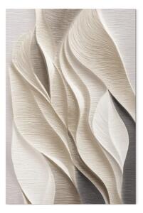 Quadro contemporaneo Onde beige: una composizione astratta con struttura tridimensionale