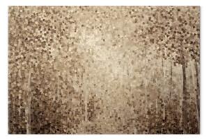 Quadro Bosco autunnale: una composizione calda nei toni del beige