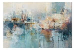 Quadro Struttura pittorica: un paesaggio artistico ricco di colori tenui