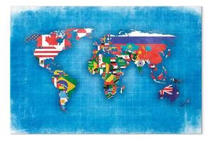 Quadro su tela Bandiere del mondo