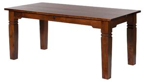 MASSIVMOEBEL24 | tavolo da pranzo in legno di Acacia 180x90x76 nougat laccato OXFORD #604