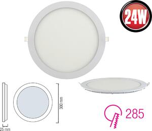 24 watt LED pannello ultra sottile luce da incasso pannello da soffitto lampada da soffitto rotonda Ø 300 mm bianco freddo