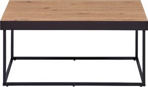 Tavolino Passione nero, decori in rovere