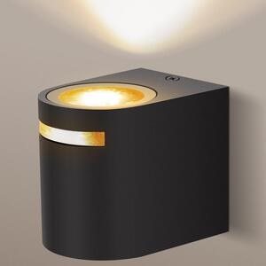 Lampada da esterno con attacco GU10, grado di protezione IP54, colore nero, 1 lampadina, luce bianca calda, adatta anche per interni