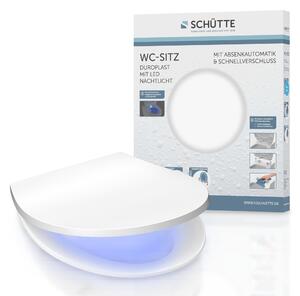 SCHÜTTE Duroplast Sedile WC LED, sedile WC con luce notturna LED, coperchio WC con meccanismo di chiusura ammortizzata e chiusura rapida