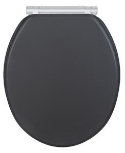 WENKO Sedile WC MDF Sedile WC a chiusura morbida ovale antracite opaco