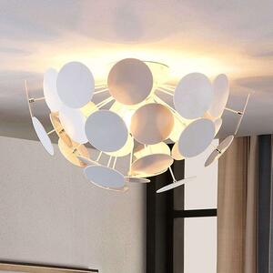 Plafoniera Lindby Kinan, Ø 54 cm, bianco, metallo, E14