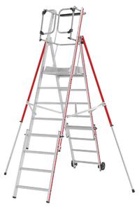 Scala a piattaforma Hymer Protect+ con braccio telescopico e porte di sicurezza 5-8 pioli