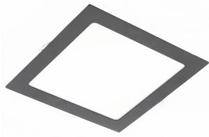 Faretto da incasso angolare a LED da 12W con cornice nera 170 x 170 x 22 mm 1020 lumen bianco caldo (3000 K)