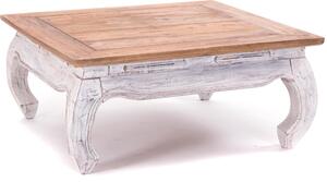 TAVOLO OPIUM "EAST 80" | 80x80x36 cm, mogano | tavolino | colore: 05 bianco-naturale