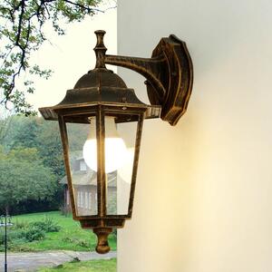 Lampada da esterno rustica "Paris" rame antico alluminio vetro E27 IP44 lampada da parete cortile giardino