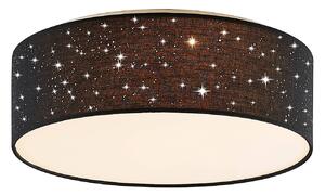 Lindby Lampada da soffitto LED Ellamina, 40 cm, nero, tessuto
