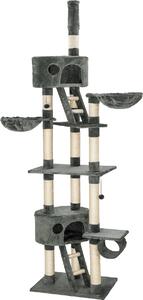 Tiragraffi tectake® Hansi da 243 a 260 cm, inclusi 2 scalini, 2 palline da gioco, tensore a soffitto e protezione antiribaltamento