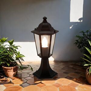 Piantana resistente alle intemperie "Paris" vetro alluminio nero H:40cm IP44 lanterna da esterno cortile giardino