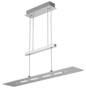 MONZANA® LED luce a sospensione 20W 1600lm bianco caldo plafoniera regolabile in altezza per cucina soggiorno sala da pranzo lampada da tavolo a sospensione nichel vetro