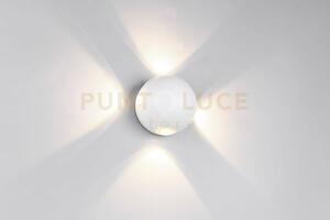 Avisio applique da esterno led 8w 1000lm, 3000k sfera quadri-emissi