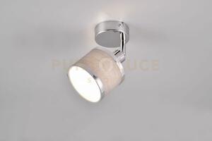 Arosa spot metallo cromato con paralume grigio h. 16cm 1 luce attac