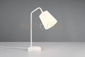 Buddy lampada da tavolo metallo bianco con paralume bianco h. 45cm 