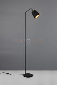Buddy piantana metallo nero con paralume nero e oro h. 148cm 1 luce