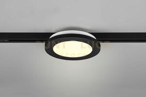 Duoline camillus plafoniera led 9w 900lm, 3000k bordo nero d.17cm