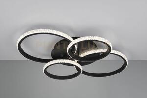 Cires plafoniera led 27w 3400lm, 4000k nera con diffusore effetto c