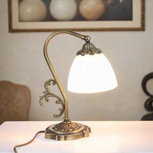 Lampada da tavolo ottone vetro 30 cm art nouveau E14 regolabile lampada da tavolo premium lampada da tavolo