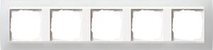 Gira 0215334 Cornice di copertura a 5 ingressi Event bianco opaco bianco puro/lucido