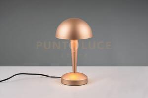 Canaria lampada da tavolo metallo caffe' e oro touch con lampadine 