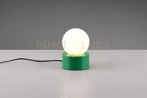 Countess lampada da tavolo base in metallo verde con vetro bianco a