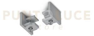 Duoline kit 2 tappi finali alluminio per sistema binario