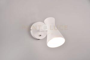 Enzo applique doppio cono metallo bianco h. 16,5cm 1 luce attacco e27