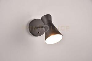 Enzo applique doppio cono metallo nero h. 16,5cm 1 luce attacco e27