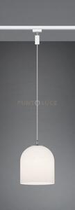 Duoline sospensione ontario vetro bianco d. 20cm per sistema binari