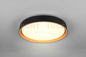 Felis plafoniera a led 24w 2500lm, 2700 - 6500k bordo nero e oro co