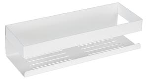Mensola da bagno senza foratura bianco opaco in acciaio inox con aggancio Turbo-loc Genova – Wenko