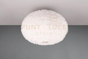 Furry plafoniera effetto piuma bianca d. 50cm 2 luci attacco e27