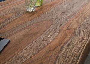 MASSIVMOEBEL24 | Tavolo da pranzo in legno di sheesham - decapato grigio / gambe mikado antracite matt 220x100x79
