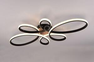 Fly plafoniera grande led 32w 3900lm, 3000k nera con regolazione i