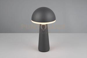 Fungo lampada da tavolo ricaricabile antracite regolazione intesita