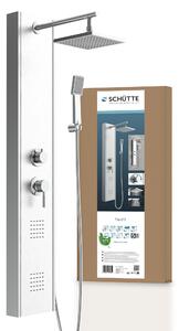 Pannello doccia SCHÜTTE TAHITI, colonna doccia 2 in 1 con grande doccia a pioggia e doccetta, set doccia con rubinetto, acciaio inox
