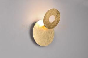 Leano applique led 6w 560lm, 3000k metallo oro diffusore rotondo or