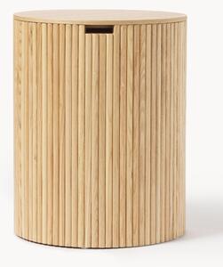 Tavolino contenitore rotondo in legno Nele
