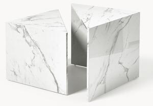 Set di 2 tavolini da salotto effetto marmo Vilma