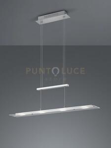 Milos sospensione led 20w 2200lm, 3000k rettangolare acciaio l. 80cm