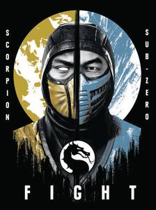 Stampa d'arte Mortal Kombat - Scropion Sub-Zero