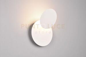 Mio applique led 6w 560lm, 3000k metallo bianco diffusore rotondo o