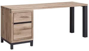 MASSIVMOEBEL24 | scrivania in legno di Quercia Selvatica 180x55x76 bianco oliato VILLANDERS #244