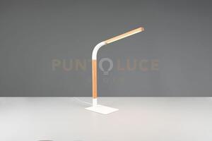 Norris lampada da studio led 7w 950lm, 3000k metallo bianco e legno